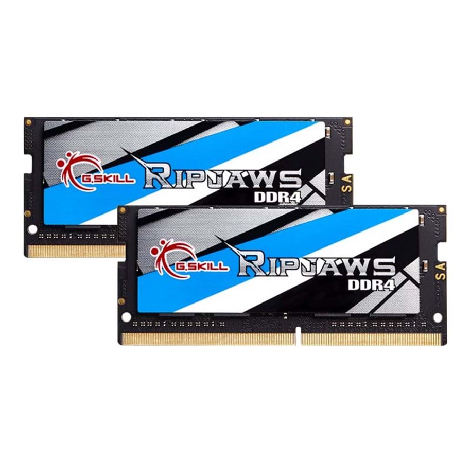 RAM - G.Skill Ripjaws SODIMM DDR4-2800 - 16GB - CL18 - Dual Channel (2 pcs) - Intel XMP - Musta - F4-2800C18D-16GRS
