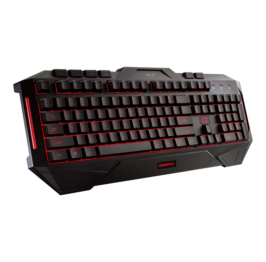Näppäimistöt - ASUS Cerberus Keyboard Black - ND - Pelinäppäimistö - Pohjoismainen - Musta - 90YH00R1-B2OA00