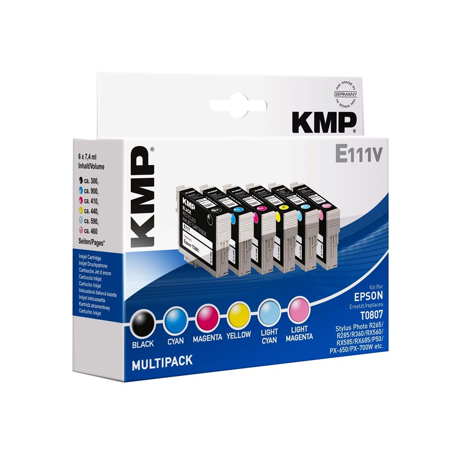 Mustepatruunat, värikasetit ja lisävarusteet - KMP MULTIPACK E111V - 1608,4050