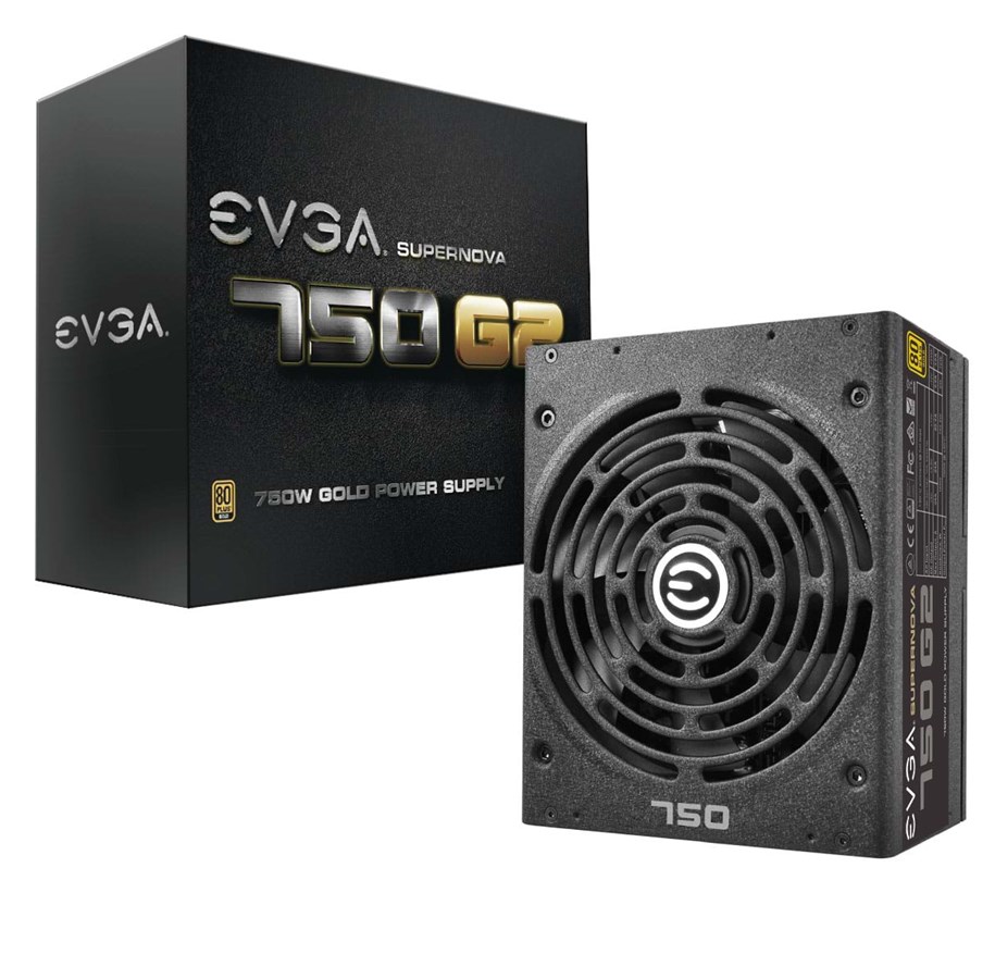 Virtalähde - EVGA SuperNOVA 750 G2 v2 Virtalähde - 750 Watt - 140 mm - ATX - 80 Plus Kulta sertifioitu - 220-G2-0750-X2