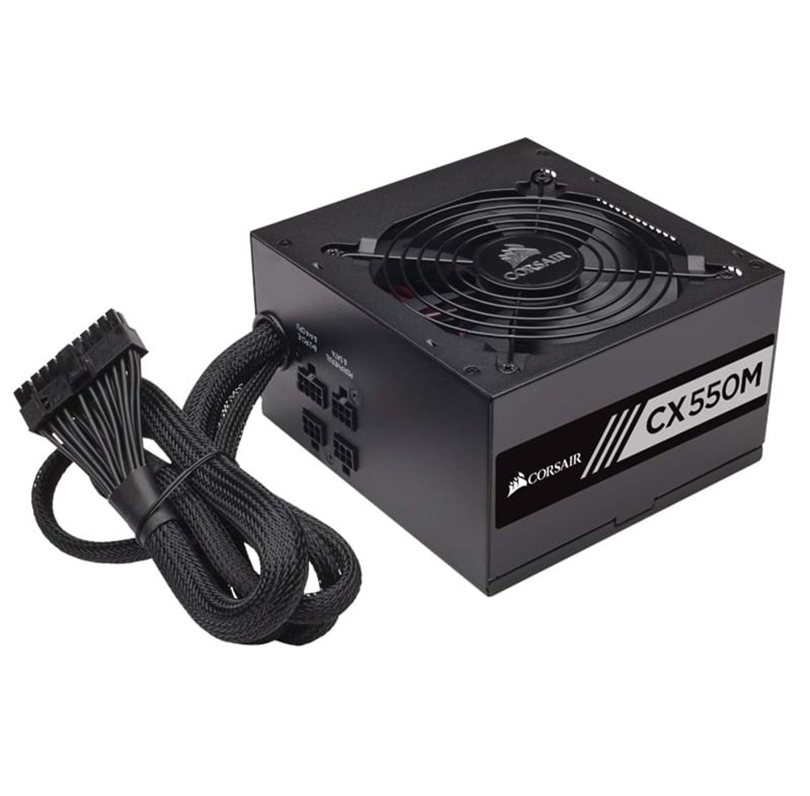 Virtalähde - Corsair CX550M Virtalähde - 550 Watt - 120 mm - ATX - 80 Plus Pronssi sertifioitu - CP-9020102-EU