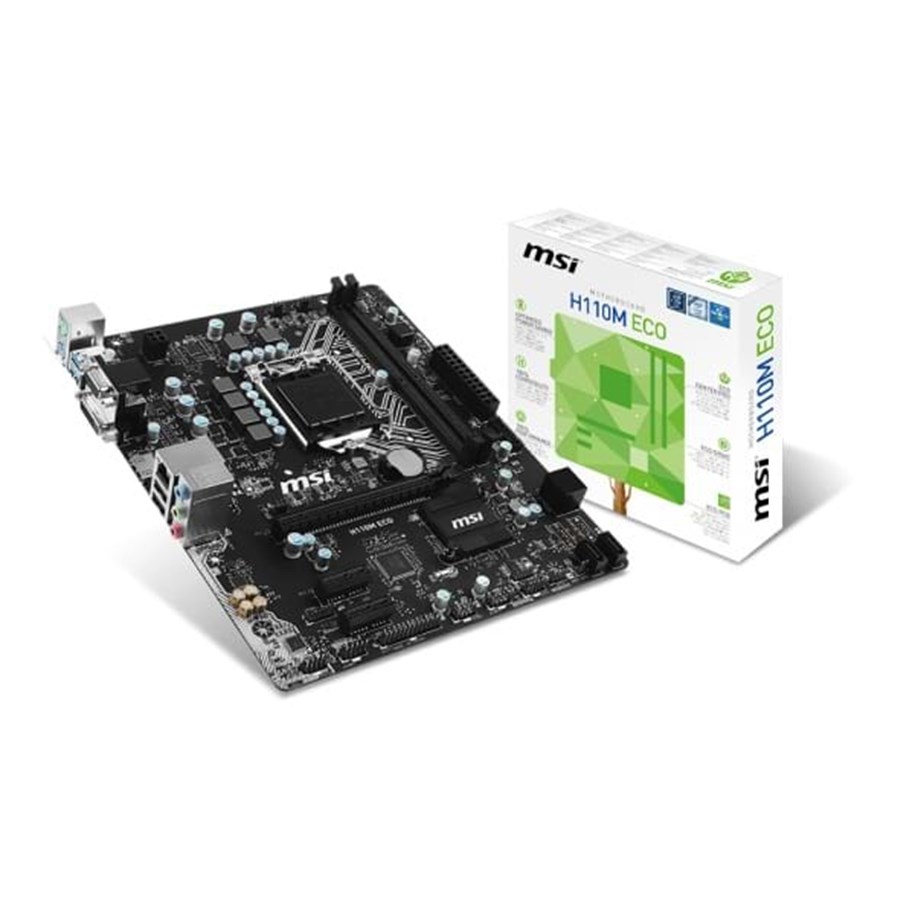 Emolevy - MSI H110M ECO Emolevy - Intel H110 Express - Intel LGA1151 socket - DDR4 RAM - Micro-ATX - H110M ECO