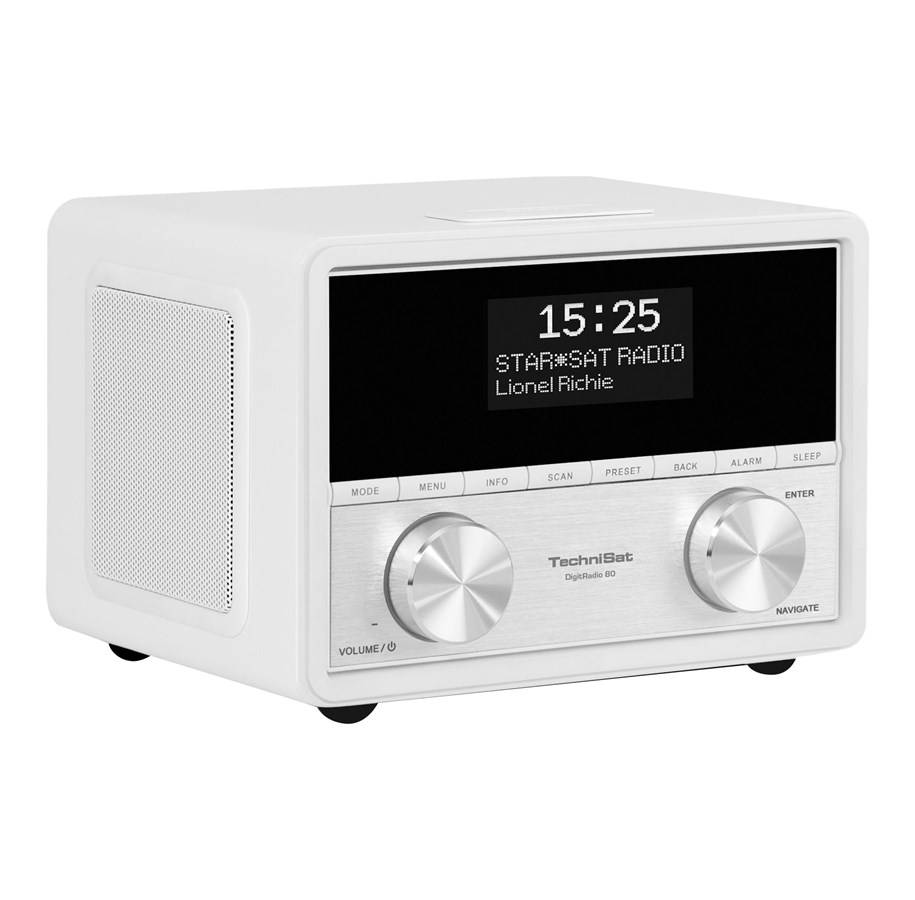DAB, Verkko- & Kelloradiot - TechniSat Digit 80 - DAB/DAB+/AM/FM - Stereo - Valkoinen - 0001/4959