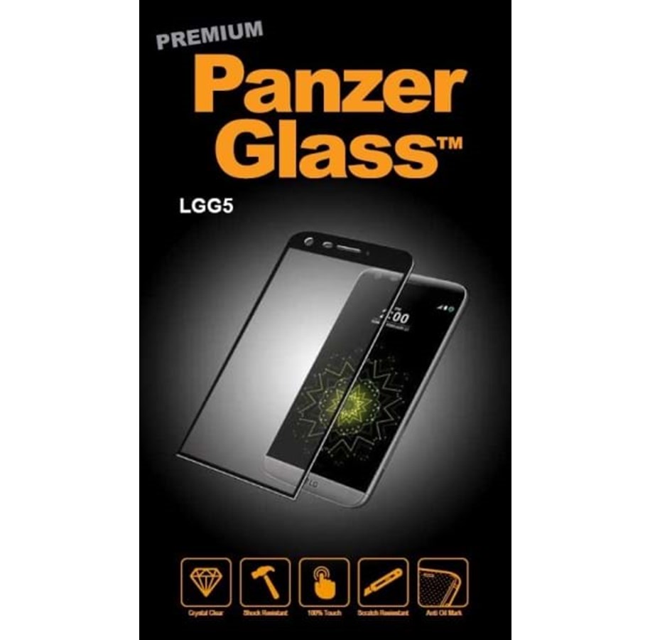 Puhelintarvikkeet - Näytönsuojat - PanzerGlass LG G5 - Black (Premium Glass) - PANZER1084