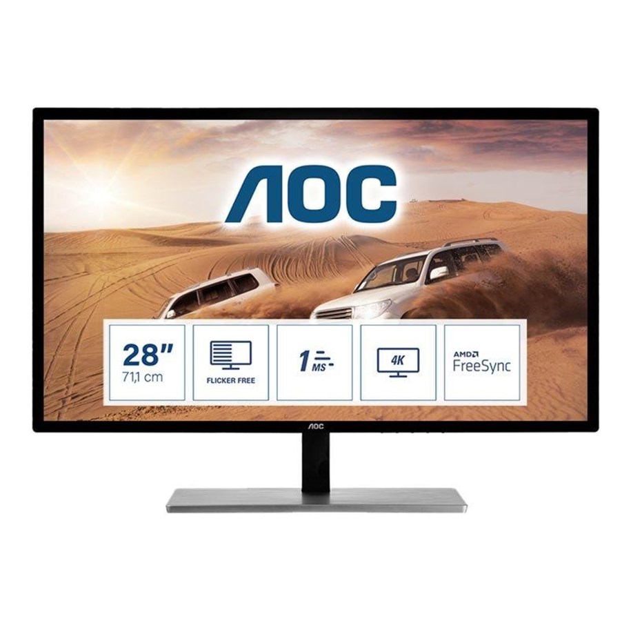 Näyttö - 28" AOC U2879VF - 3840x2160 - 60Hz - TN - U2879VF