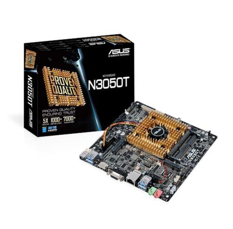 Emolevy - ASUS N3050T Emolevy - Intel Braswell - Intel Onboard CPU socket - DDR3 RAM - Thin Mini-ITX - 90MB0P90-M0EAY0