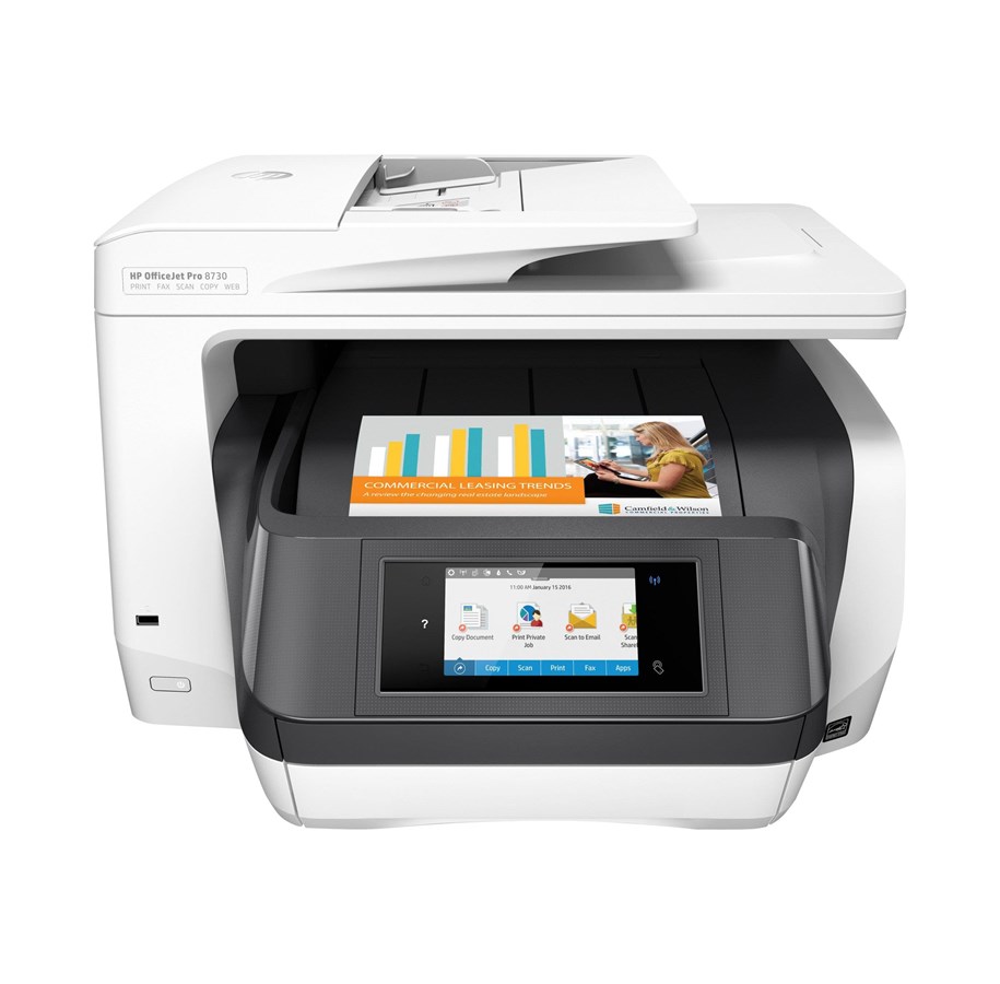 Tulostimet - HP Officejet Pro 8730 All-in-One -toimisto- ja monitoimitulostin - väri - Muste - D9L20A#A80