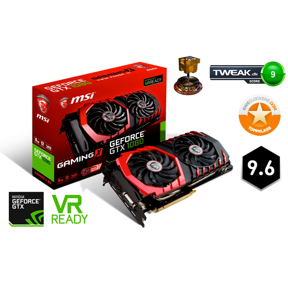Näytönohjaimet - MSI GeForce GTX 1080 GAMING X - 8GB GDDR5X RAM - Näytönohjaimet - GTX 1080 GAMING X 8G