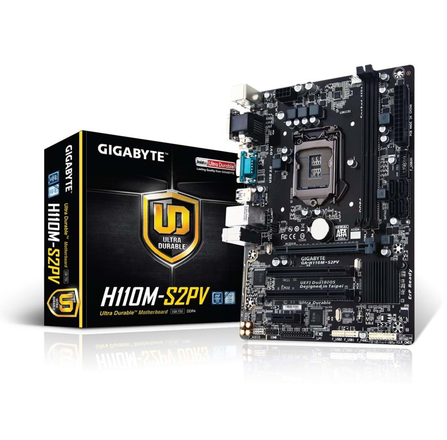 Emolevy - GIGABYTE GA-H110M-S2PV Emolevy - Intel H110 Express - Intel LGA1151 socket - DDR4 RAM - Micro-ATX - GA-H110M-S2PV