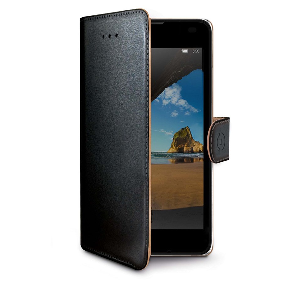 Puhelin - Kannet ja kotelot - CELLY Wally Cover Lumia 550 - Black - WALLY529