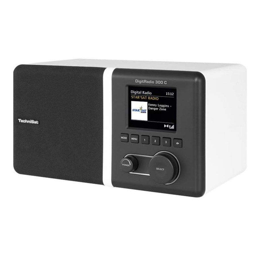DAB, Verkko- & Kelloradiot - TechniSat Digit 300 C - DAB/DAB+/FM - Mono - Valkoinen - 0001/4992