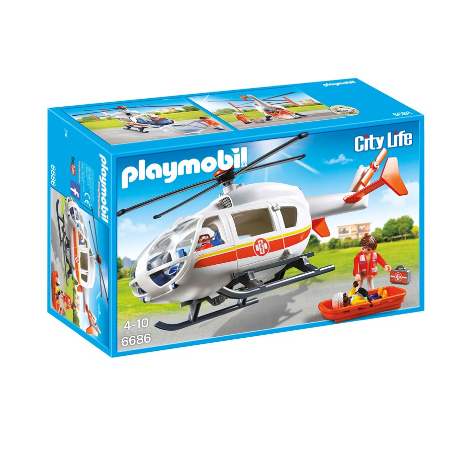 Playmobil - Playmobil Kaupunkielämää - Pelastushelikopteri - 6686