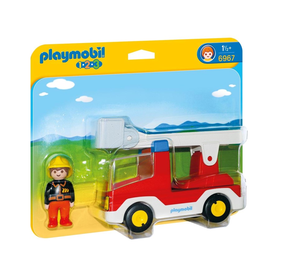 Playmobil - Playmobil 1.2.3 - Ladder Unit Fire Truck - 6967