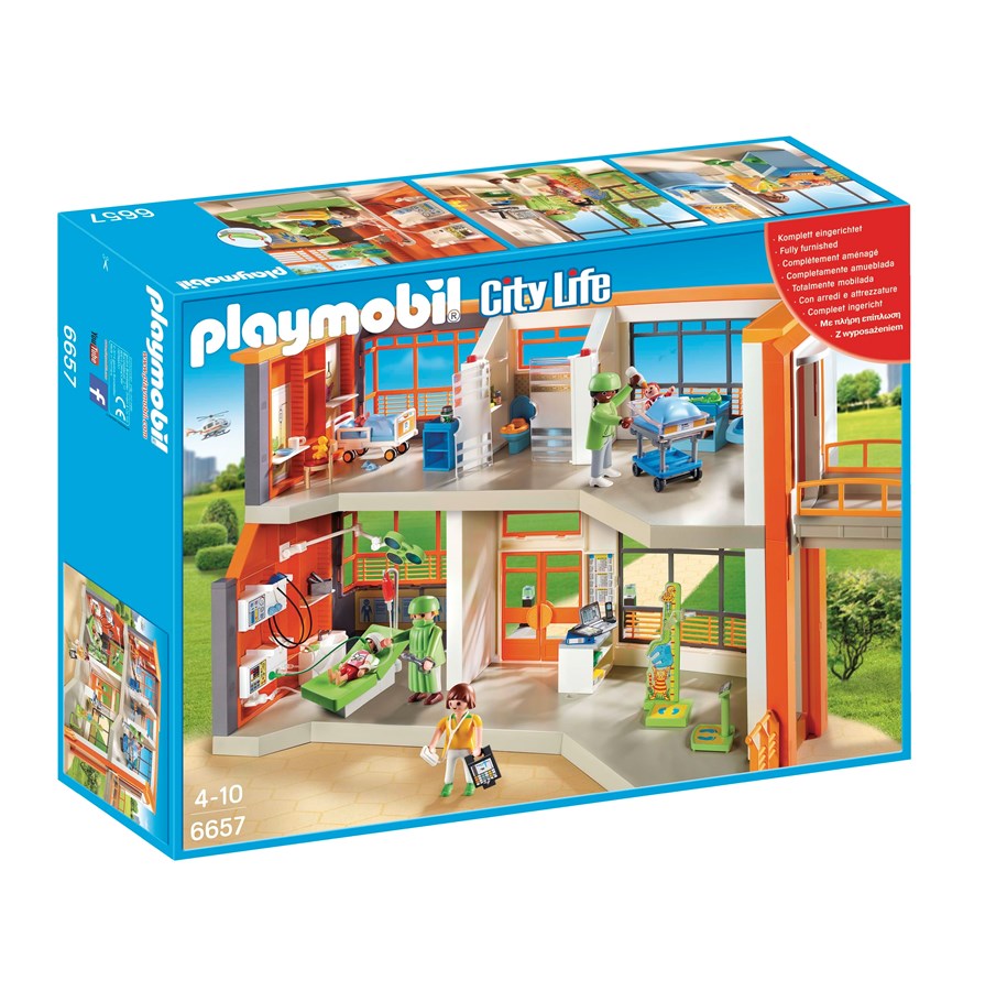 Playmobil - Playmobil Kaupunkielämää - Lastensairaala ja tarvikkeet - 6657