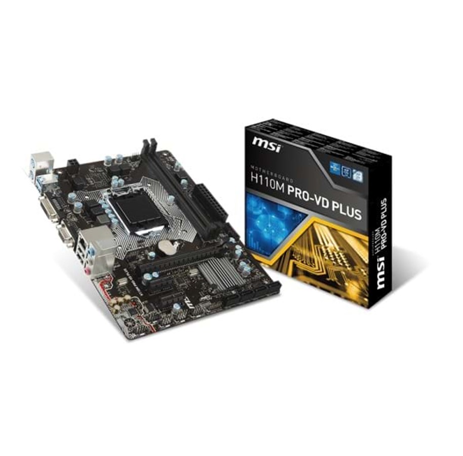 Emolevy - MSI H110M PRO-VD PLUS Emolevy - Intel H110 Express - Intel LGA1151 socket - DDR4 RAM - Micro-ATX - H110M PRO-VD PLUS