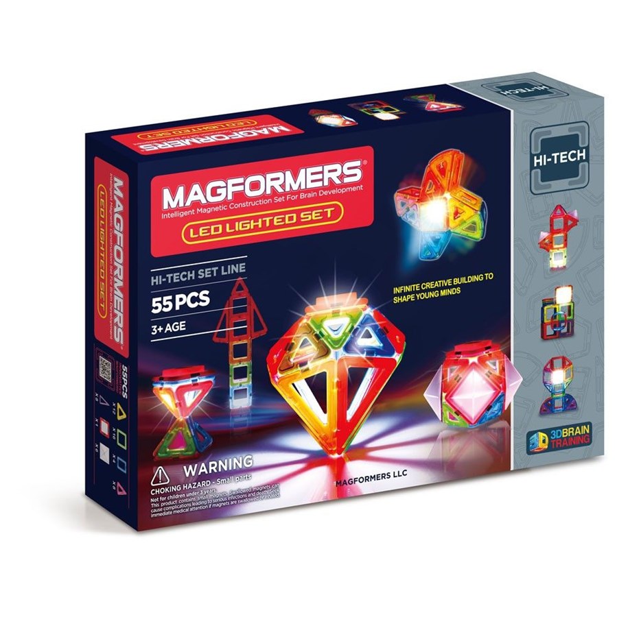 Rakennussarjat - Magformers Lighted Set - 55 pcs - MAG-63092