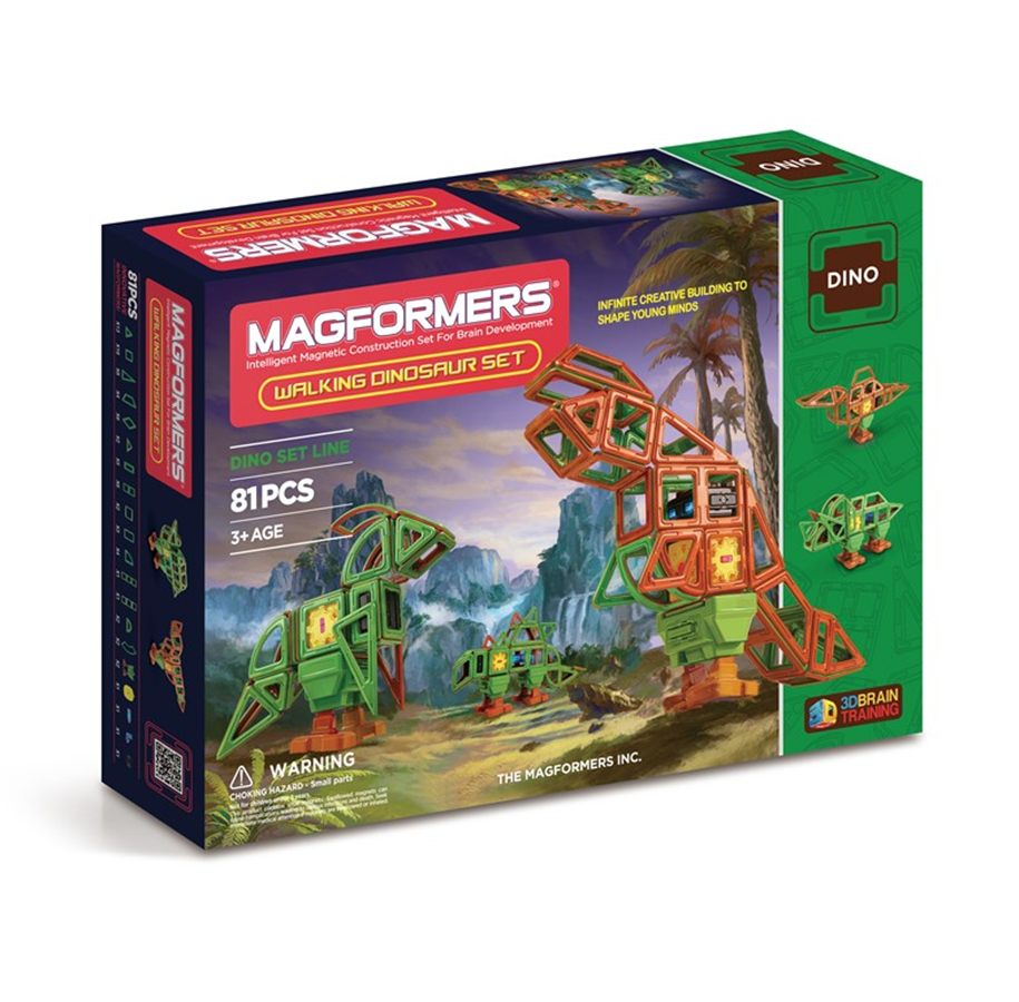 Rakennussarjat - Magformers Walking Dinosaur - 81 pcs - MAG-3027
