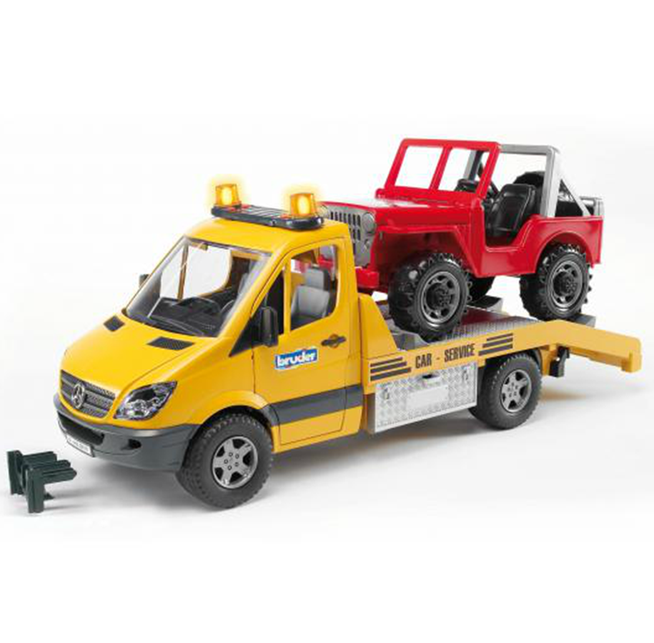 Leluautot - Bruder Mercedes Benz Sprinter w. Jeep - 02535