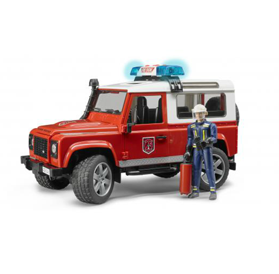 Leluautot - Bruder Land Rover Defender Station Wagon paloauton ajoneuvo - 02596