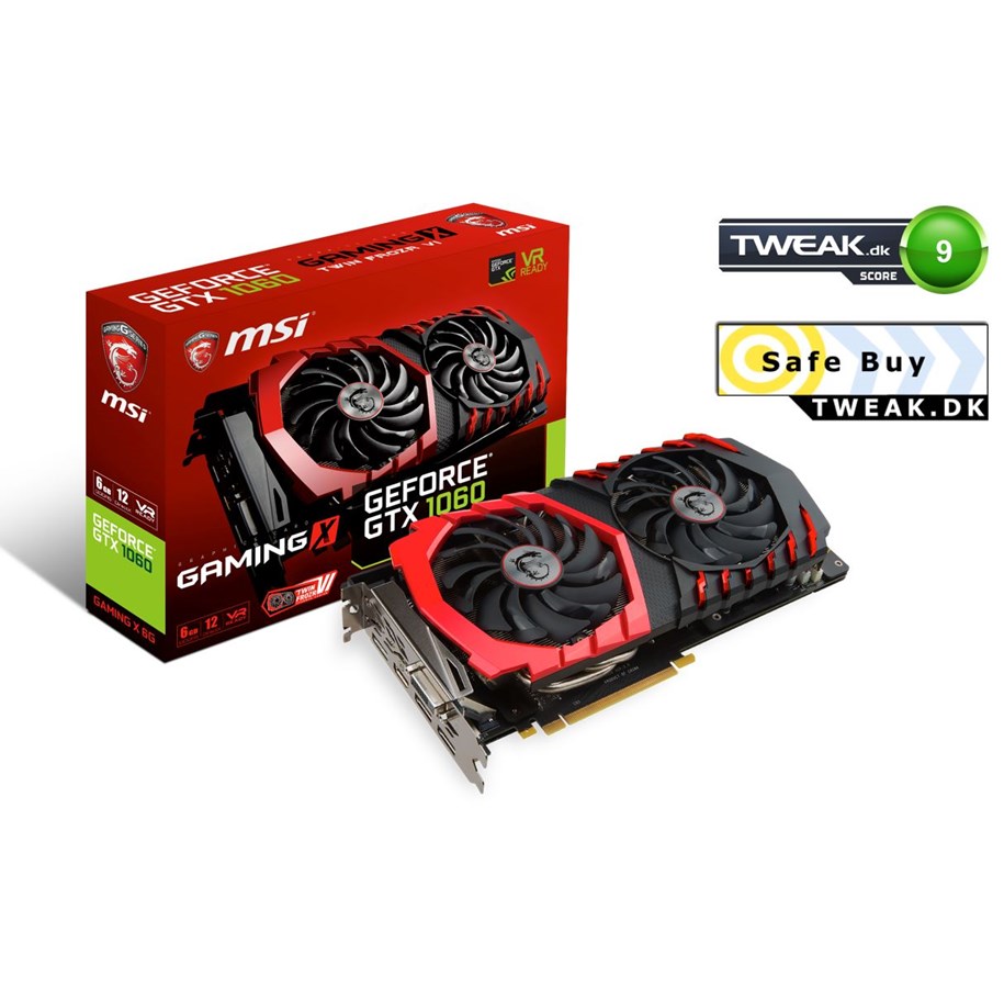Näytönohjaimet - MSI GeForce GTX 1060 GAMING X - 6GB GDDR5 RAM - Näytönohjaimet - GTX 1060 GAMING X 6G