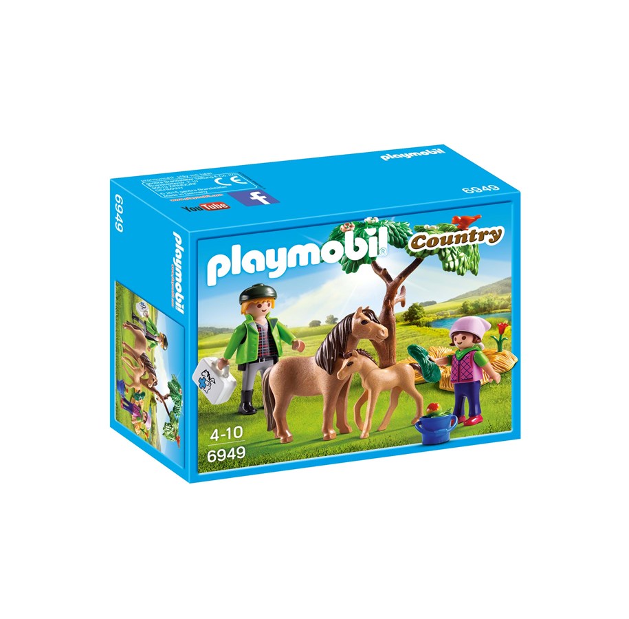 Hahmot - Playmobil Eläinlääkäri, poni ja varsa - 6949