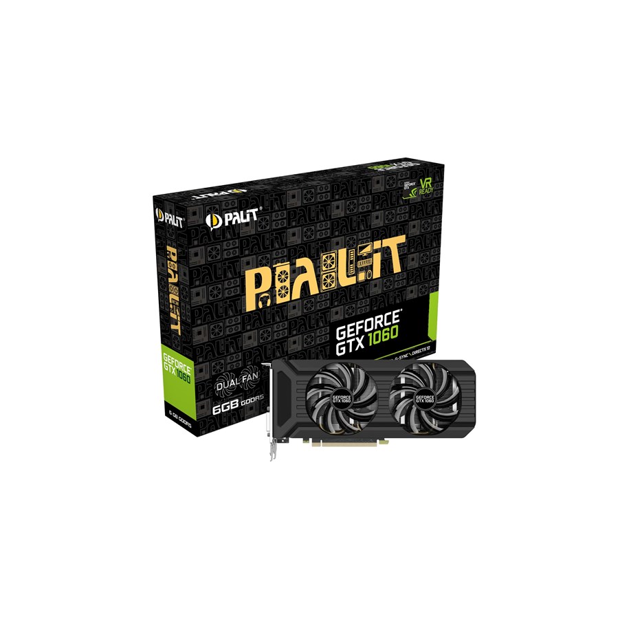 Näytönohjaimet - Palit GeForce GTX 1060 DUAL - 6GB GDDR5 RAM - Näytönohjaimet - NE51060015J9D
