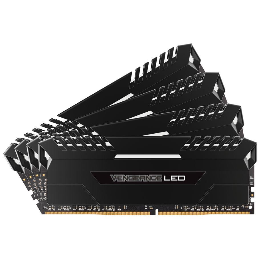 RAM - Corsair Vengeance LED White DDR4-2666 QC - 32GB - CMU32GX4M4A2666C16