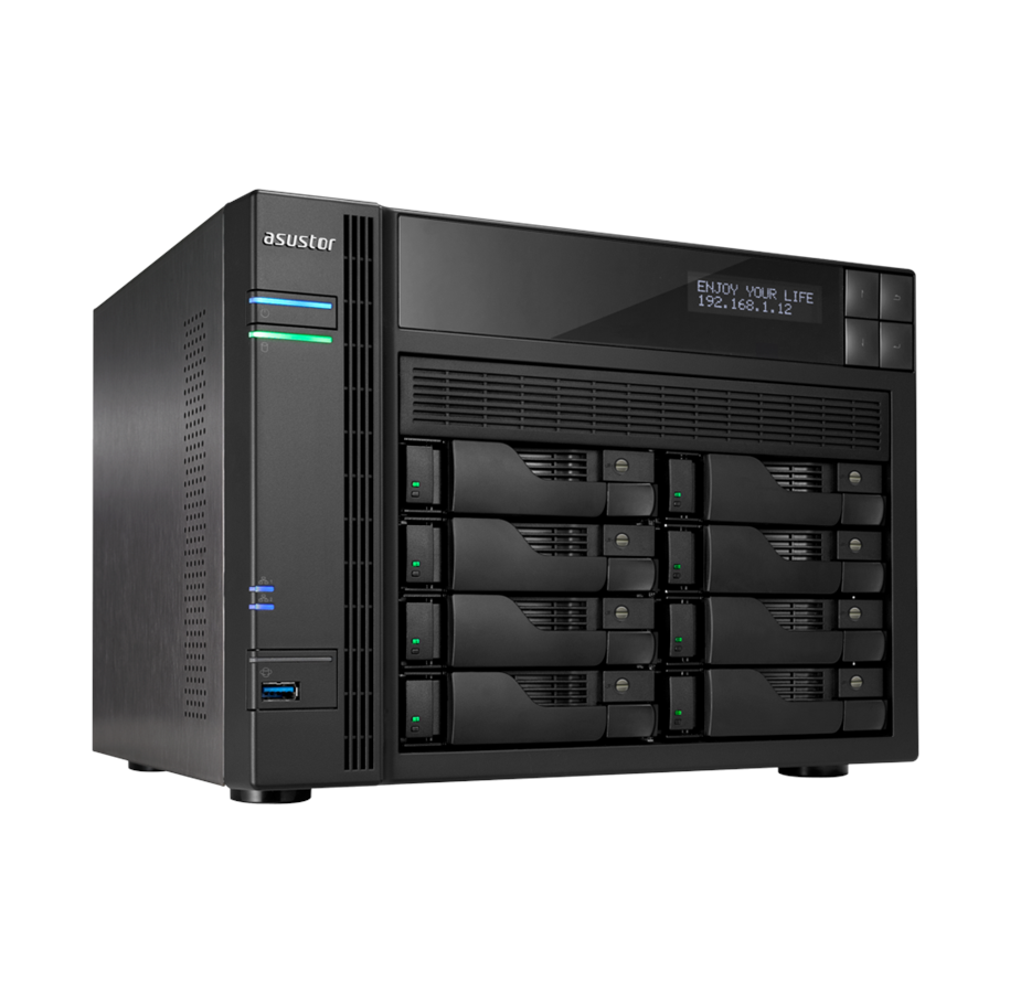 NAS-Palvelimet - ASUS tor AS6208T 8-Bay NAS- Intel Celeron Quad-Cord - NAS-Palvelimet - 90IX00Y1-BW3S10