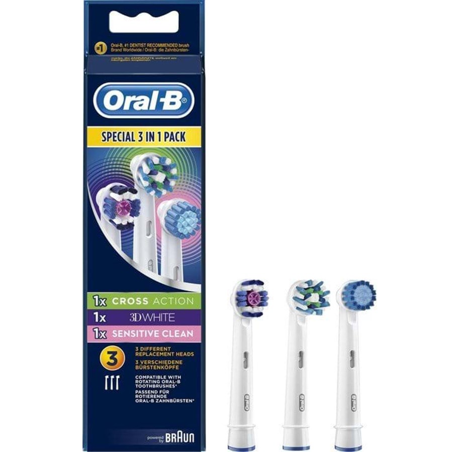 Sähköhammasharjat - Oral-B Hammasharjan vaihtopäät Multi Pack 3in1 Pack - 162834