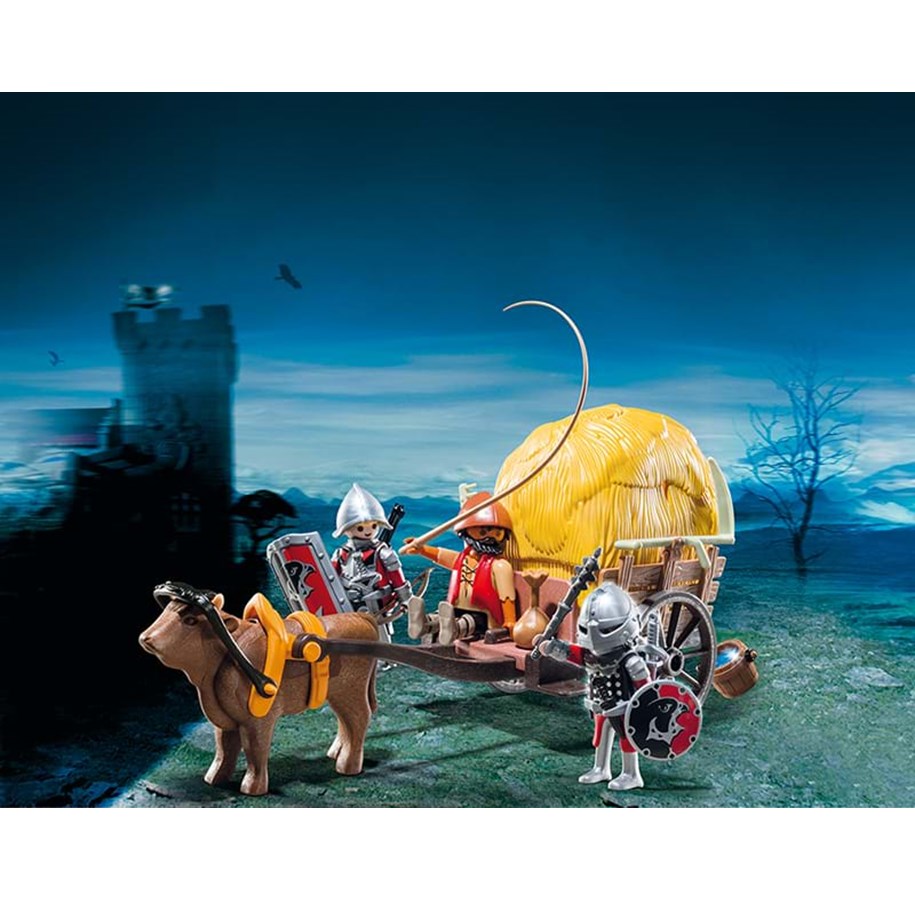 Playmobil - Playmobil Knights - Haukeriddere med kamufl asjevogn - 6005