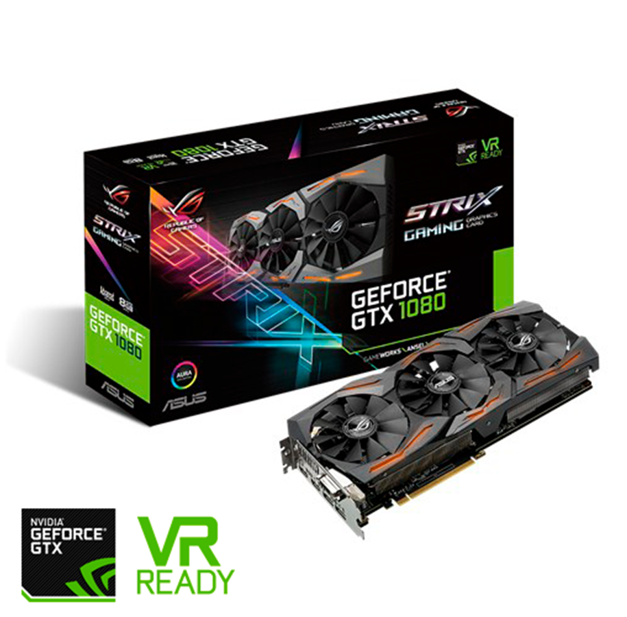 Näytönohjaimet - ASUS GeForce GTX 1080 ROG STRIX Advanced - 8GB GDDR5X RAM - Näytönohjaimet - 90YV09M2-M0NM00