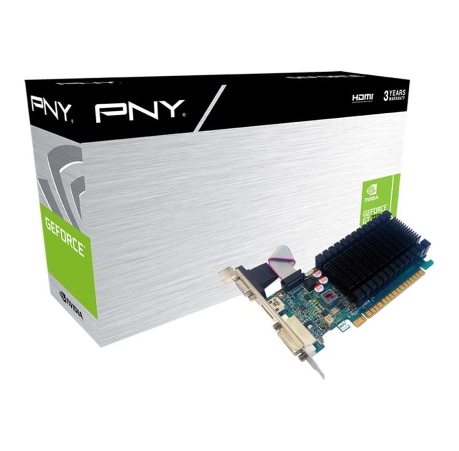 Näytönohjaimet - PNY GeForce GT 710 - 2GB GDDR3 RAM - Näytönohjaimet - GF710GTLH2GEPB