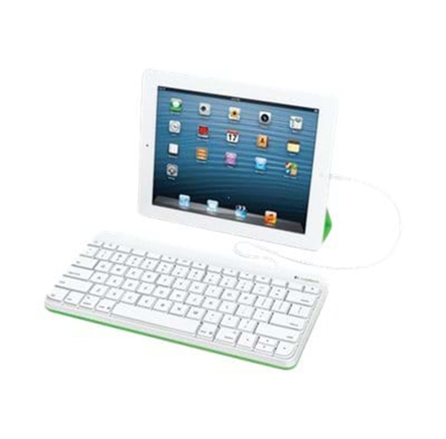 Näppäimistöt - Logitech Wired Keyboard for iPad ND - Näppäimistö - Pohjoismainen - Valkoinen - 920-008147