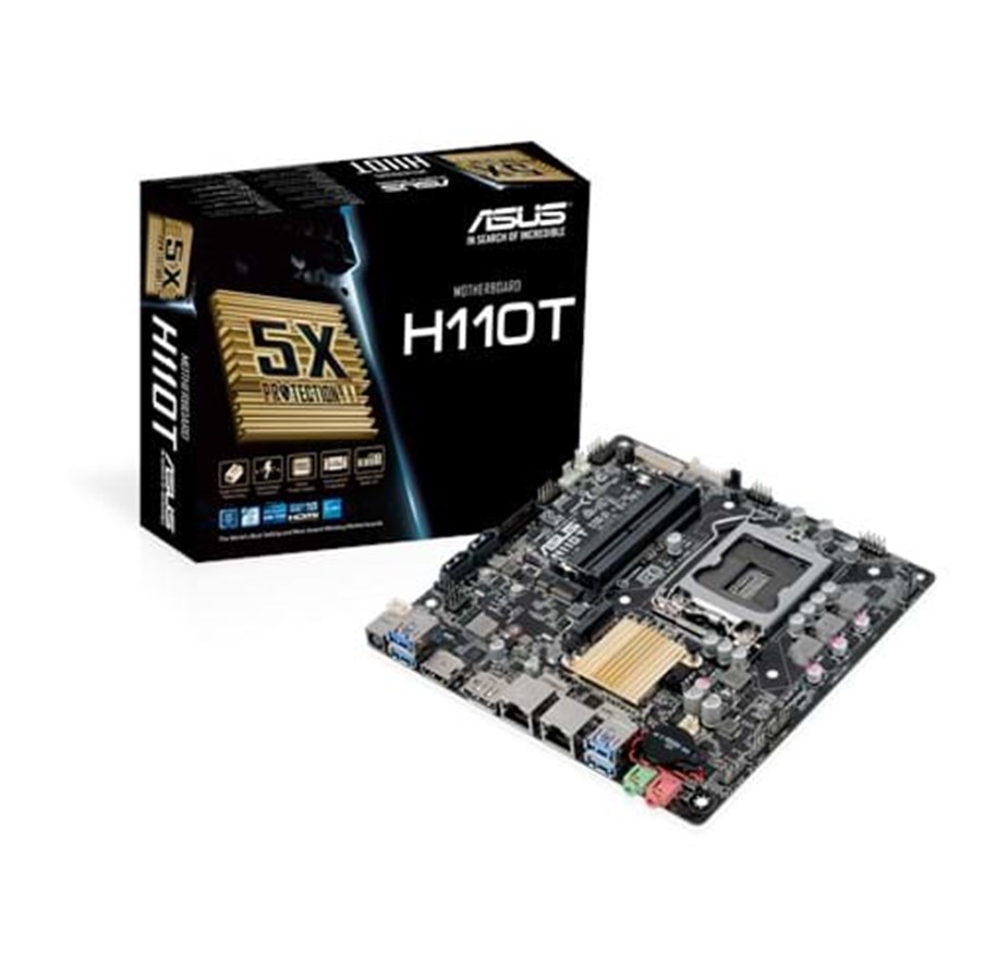 Emolevy - ASUS H110T Emolevy - Intel H110 Express - Intel LGA1151 socket - DDR4 RAM - Thin Mini-ITX - 90MB0Q40-M0EAY0