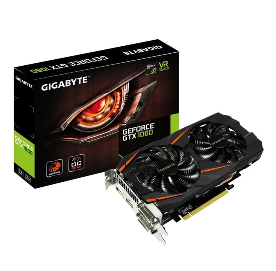 Näytönohjaimet - GIGABYTE GeForce GTX 1060 WindForce OC - 3GB GDDR5 RAM - Näytönohjaimet - GV-N1060WF2OC-3GD