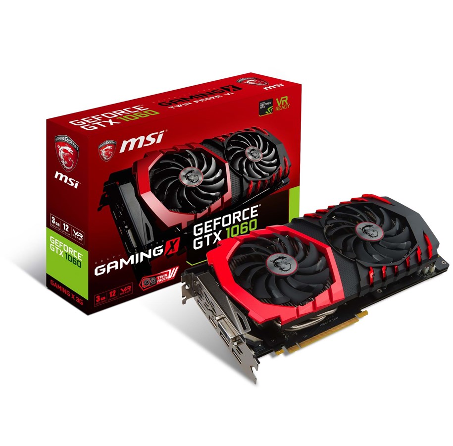 Näytönohjaimet - MSI GeForce GTX 1060 GAMING X - 3GB GDDR5 RAM - Näytönohjaimet - GTX 1060 GAMING X 3G