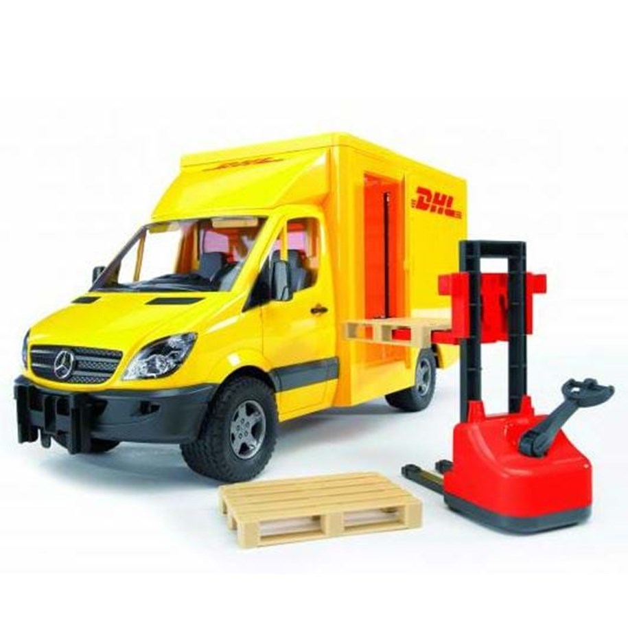 Leluautot - Bruder Mercedes Benz Sprinter DHL -Lelupakettiauto - 02534
