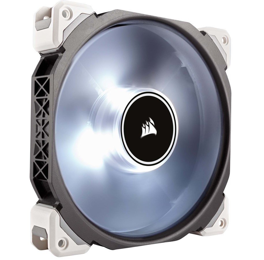 Kotelotuuletin - Corsair ML140 PRO LED White Premium Magnetic Levitation - Kotelotuuletin - 140mm - Musta valkoisella LED valolla - 37 dBA - CO-9050046-WW