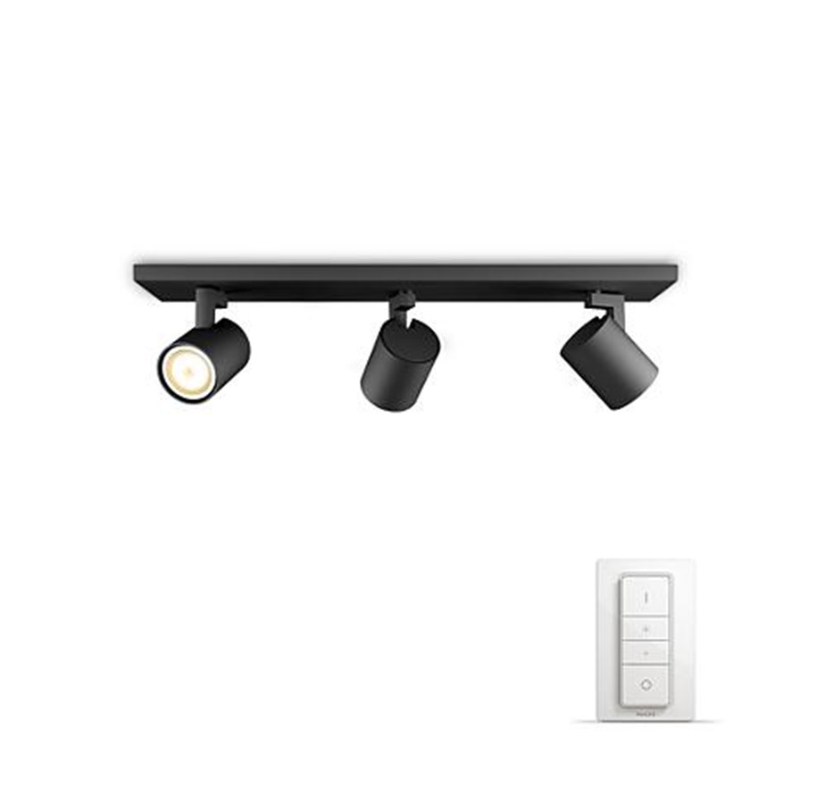 Smart Home - Älykoti - Philips Hue Runner 3x5.5W Spots - Black - 915005403701