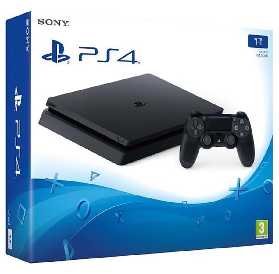 Pelikonsolit - Sony PlayStation 4 Slim Black - 1TB - 0711719850755