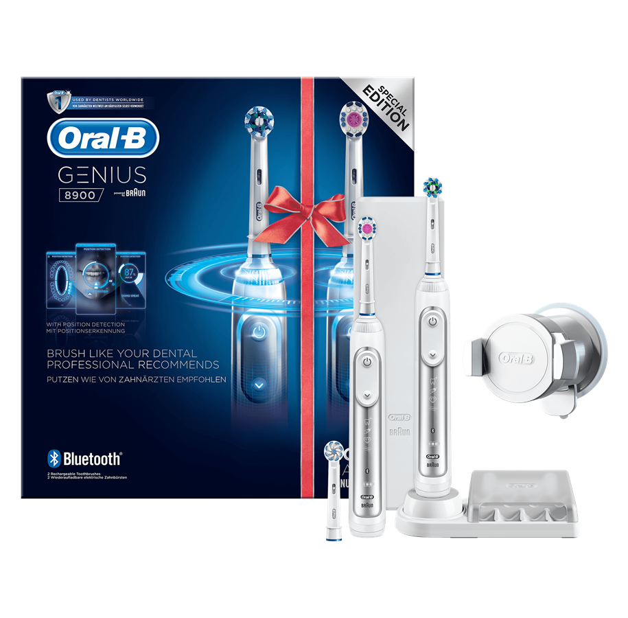 Sähköhammasharjat - Oral-B Sähköhammasharja Genius 8900 -sähköhammasharja 2 kpl - 4210201157601