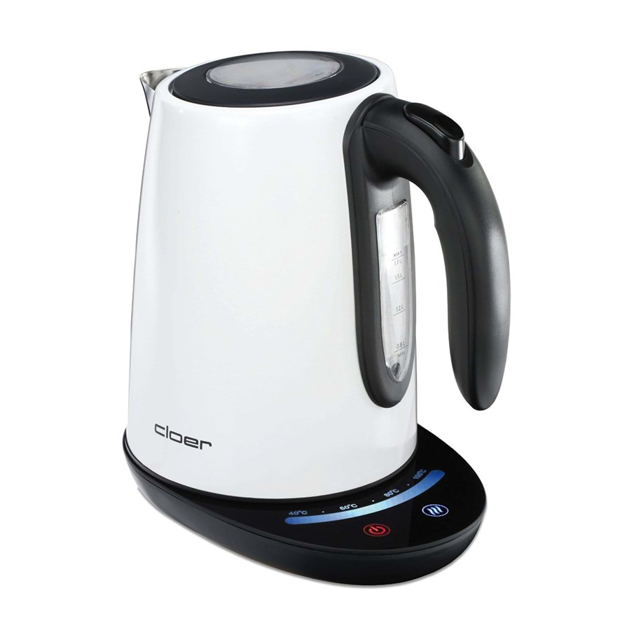 Vedenkeitin - Cloer Vedenkeitin Touch Waterboiler 1.7 l - 4951 - Korkeakiiltoinen valkoinen - 2200 W - 4951