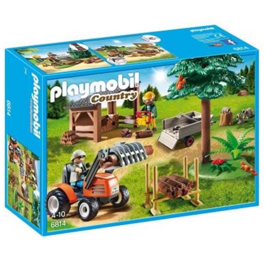 Playmobil - Playmobil Country - Lumber Yard with Tractor - 6814 - 4008789068149