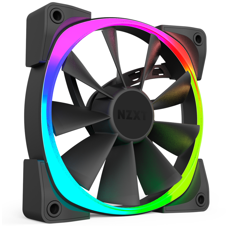 Kotelotuuletin - NZXT Aer RGB140 Triple pack - Kotelotuuletin - 140mm - Musta RGB LED valolla - 33 dBA - RF-AR140-T1