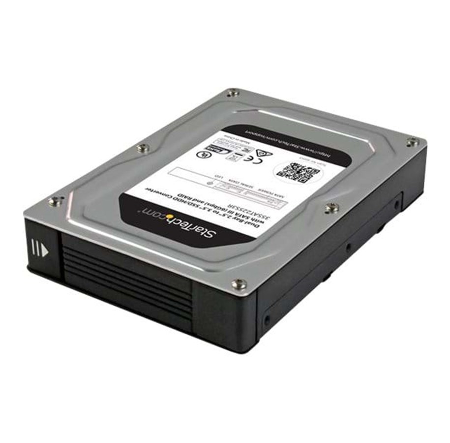Kiintolevysarjat - Raid - StarTech.com Dual-Bay 2,5 tuuman ja 3,5 tuuman sovittimen kotelo SATA III:lla ja RAID:illa. - 35SAT225S3R