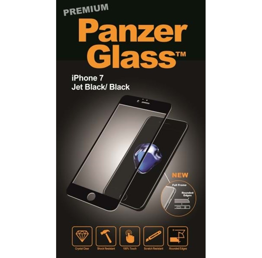Puhelintarvikkeet - Näytönsuojat - PanzerGlass Apple iPhone 7/8 - Jet Black/Black (Premium Glass) - PANZER2005