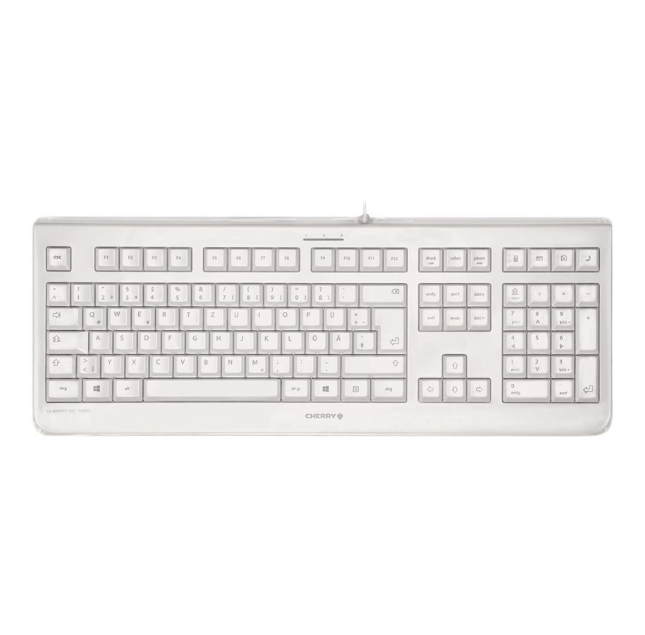 Näppäimistöt - Cherry KC 1068 - Näppäimistö - Pohjoismainen - Harmaa - JK-1068PN-0