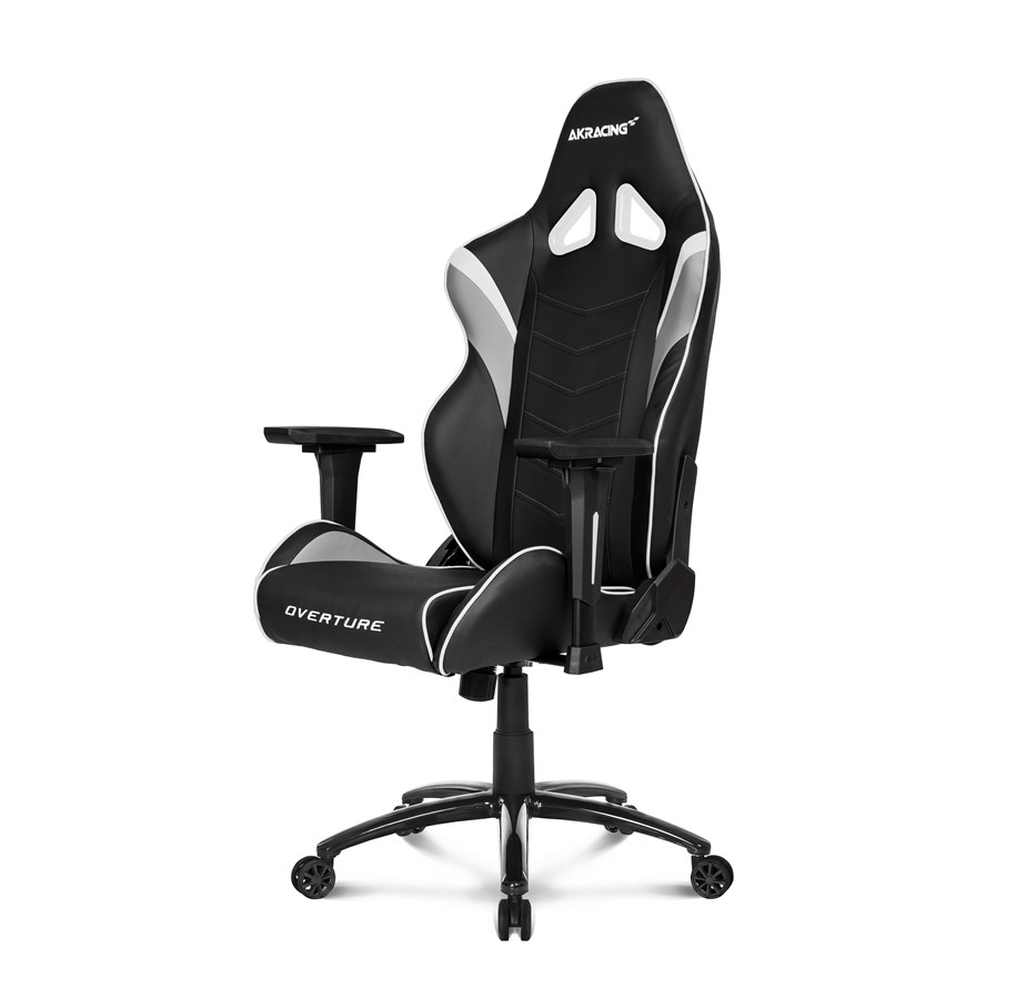 Pelituoli - AKracing Overture White Pelituoli - Musta / Valkoinen - PU Nahka - Jopa 150 kg - AK-OVERTURE-WT