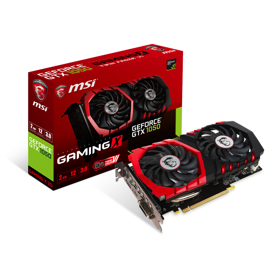 Näytönohjaimet - MSI GeForce GTX 1050 GAMING X - 2GB GDDR5 RAM - Näytönohjaimet - GTX 1050 GAMING X 2G
