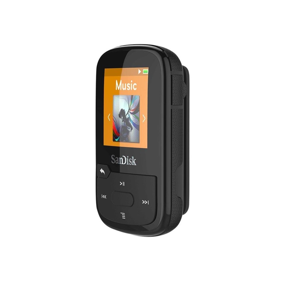 MP3-soittimet ja äänitallentimet - SANDISK Clip Sport Plus Black - 16GB - MP3 player 16 GB - SDMX28-016G-G46K